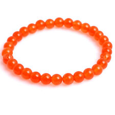 6/8/10/12mm Natural Orange Jade Round Gemstone Beads Pulseira Elástica 7.5'', usado comprar usado  Enviando para Brazil
