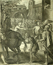 Horse Riding Horse engraving Original old 1678 8.5'/ of The Poems D'Horace segunda mano  Embacar hacia Mexico