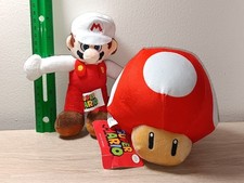*FRETE GRÁTIS* FIRE MARIO + COGUMELO - Bonecos de pelúcia de pelúcia de Super Mario Nintendo, usado comprar usado  Enviando para Brazil