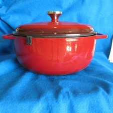 Lodge Color EC6D43 6 qt. Forno holandês de ferro fundido esmaltado vermelho comprar usado  Enviando para Brazil