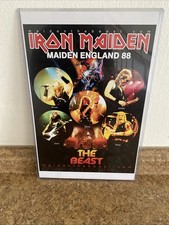 Pôster promocional Iron Maiden England 88’ Tour estado perfeito 17x11 possivelmente uma impressão comprar usado  Enviando para Brazil