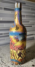 Bottiglia vino folkart usato  Spedire a Italy