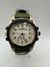Usado, Timex Expedition Indiglo 39mm relógio masculino tom bronzeado e preto pulseira de náilon data -Funciona comprar usado  Enviando para Brazil