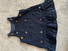 Navy pinafore dress for sale  ROYSTON