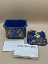 CAIXA DE RECEITA MACKENZIE CHILDS BLUE FLOWER MARKET COM DIVISÓRIAS DE ASSUNTO E CARTÕES, usado comprar usado  Enviando para Brazil