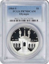 Dólar de prata comemorativo olímpico 1984-S PR70DCAM PCGS comprar usado  Enviando para Brazil