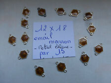 Lot  15 connecteur Ste Vierge MARIE metal émail grand feu marron connect medals comprar usado  Enviando para Brazil