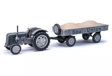Usado, Trator Famulus em escala 1/87 com reboque Bau-Union cinza miniatura [210110125] comprar usado  Enviando para Brazil