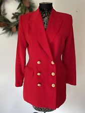 Usado, Jaqueta náutica vintage casual canto blazer vermelho peito duplo feminina tamanho 4 comprar usado  Enviando para Brazil