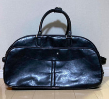 "Negociável" Montblanc Bolsa Boston 2 Vias Capa Couro Taiga Preta Autêntica, usado comprar usado  Enviando para Brazil