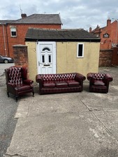 Leather chesterfield piece for sale  BOLTON