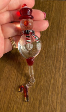 Glass snowman dangle for sale  Kewaunee