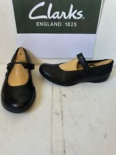 Clarks black leather for sale  CARDIGAN