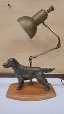 RARO!! Abajur de mesa vintage braço articulado metal irlandês setter cão base de madeira comprar usado  Enviando para Brazil