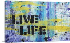 Artcanvas live life for sale  Niles