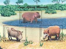 Gâmbia 2018 - Grandes mamíferos africanos, hipopótamo, javali, porco-mau - Folha de 3 - MNH comprar usado Gâmbia 2018 - Grandes mamíferos africanos, hipopótamo, javali, porco-mau - Folha de 3 - MNH comprar usado  Enviando para Brazil