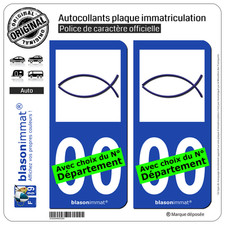 Autocollants plaque immatricul d'occasion  Balaruc-les-Bains