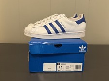 Sapato Adidas Superstar Masculino Tamanho 10 Nuvem Branco Azul Levemente Usado comprar usado  Enviando para Brazil