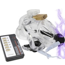 Dispositivo de castidade masculino Estim Shock gaiola corona com brinquedo anel tamanho 4 # comprar usado  Enviando para Brazil
