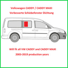 VW CADDY -  modifizierte Schiebefenster Dichtung - VW CADDY MAXI comprar usado  Enviando para Brazil