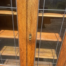 Oak bookcase leaded for sale  MONMOUTH