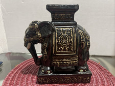 Cerâmica de elefante vintage, estátua, jardim pesado, suporte de planta suporte de livro comprar usado  Enviando para Brazil