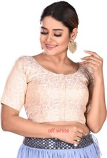 Blusa sari feita à mão gola redonda feita sob encomenda frente aberta brocada seda manga curta, , usado comprar usado  Enviando para Brazil