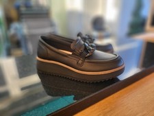 Clarks black leather for sale  SUTTON