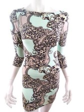 River island Rozmiar 8 (36) Miętowa Krótka sukienka Bodycon Bawełniany rękaw 3/4, używany na sprzedaż  PL