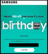Samsung birthday code for sale  SELBY