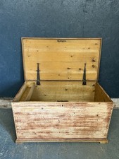 Antique pine trunk for sale  STAFFORD