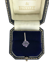 Amethyst diamond pendant for sale  LIVERPOOL