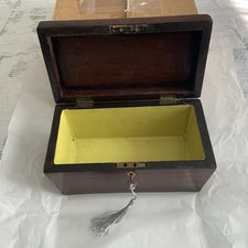 Usado, Chaveiro de mogno vitoriano buxo cordão lágrima trava de trabalho e chave c1840 comprar usado  Enviando para Brazil