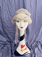Chapéu de renda antigo feminino raro da década de 1920 👒  comprar usado  Enviando para Brazil