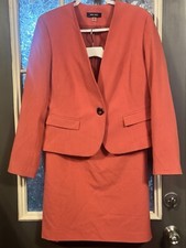 Usado, Saia terno Nine West 2 peças coral/rosa 2 bolsos frontais selados - Tamanho 10 comprar usado  Enviando para Brazil