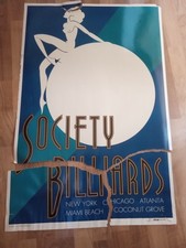 Society billiards poster for sale  Fort Lauderdale