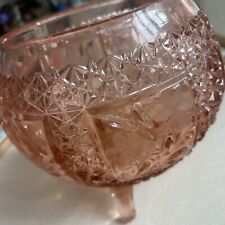 Tigela rosa 1930s Mckee Innovation Line corte prensa roda de vidro corte rosa, usado comprar usado  Enviando para Brazil