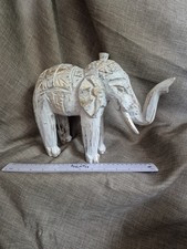 Wooden elephant carving for sale  WELSHPOOL
