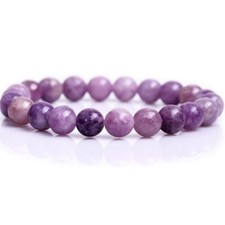 Bracelet perles lépidolite d'occasion  Bordeaux-