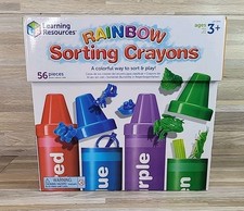 Crayones clasificadores arco iris de recursos de aprendizaje - 61 piezas - educación en el hogar segunda mano  Embacar hacia Mexico