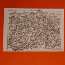 Lithographie landkarte hessen gebraucht kaufen  Berlin