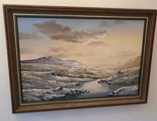 Winter countryside oil for sale  SWANSEA