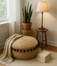 Jute floor cushion for sale  LONDON