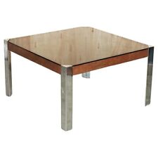 MESA DE JANTAR HERMES PARIS GUIDO FALESCHINI MEADOS DO SÉCULO MODERNA VIDRO E COURO comprar usado  Enviando para Brazil