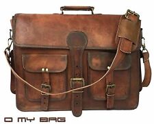 Mens genuíno vintage couro mensageiro homem handbag laptop pasta saco saco, usado comprar usado  Enviando para Brazil