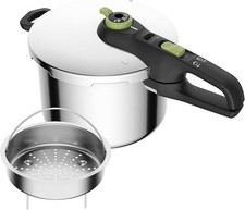 Szybkowar srebrny stal nierdzewna z koszem 6L 1000W- Tefal Secure Trendy P2580702 na sprzedaż  Wysyłka do Poland