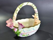 Cesta de doces de cerâmica Avon Springtime Collection, 2002 decoração de Páscoa flores de coelho comprar usado  Enviando para Brazil