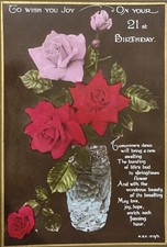 Cartão postal vintage de aniversário de 21 anos painel de metal comprar usado Cartão postal vintage de aniversário de 21 anos painel de metal comprar usado  Enviando para Brazil