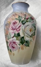 Vase roses porcelaine d'occasion  Royan