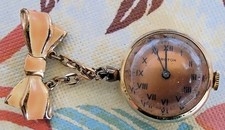 Vintage Feminino Chatelaine Croton Relógio Pingente Ouro Rosa Vestido de Lapela Retrô comprar usado  Enviando para Brazil